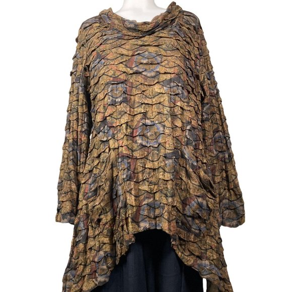 Vintage Pleats Collection Pings Imports Tunic Top - Picture 2 of 10